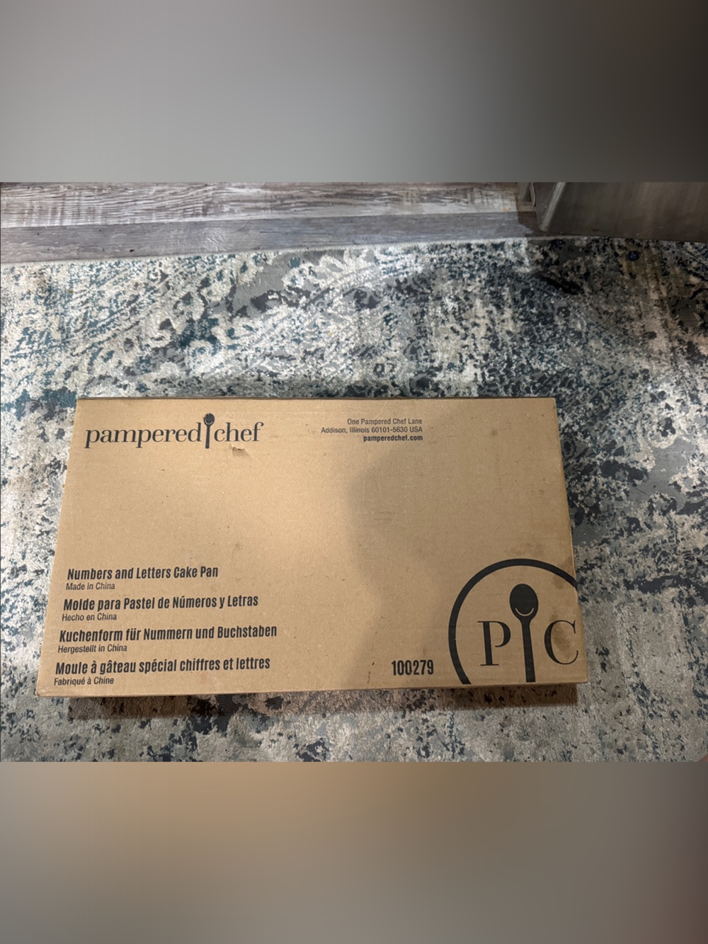 Pampered Chef Brown Numbers & Letters Bake Pan Set